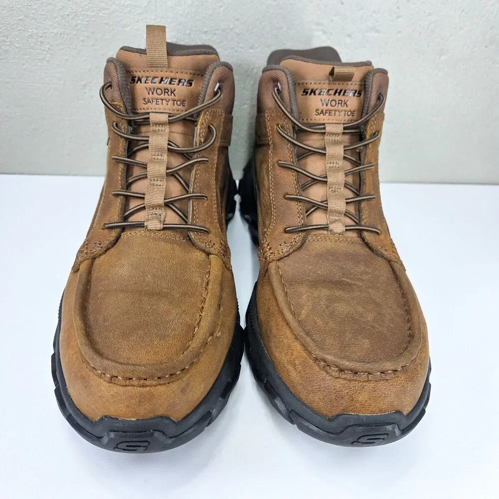 Skechers Slip-Ins Trophus Work Boots 200459 Brown Sz 10